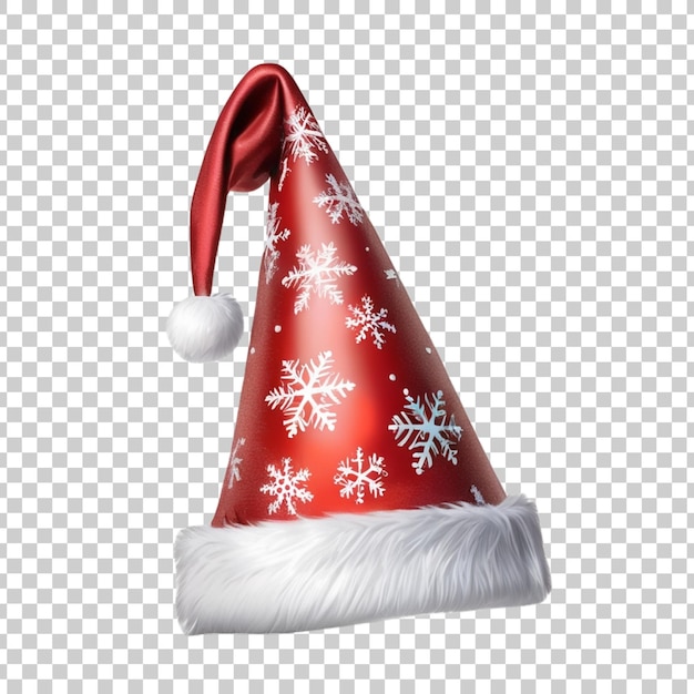 PSD a santa hat with a white and red hat on it