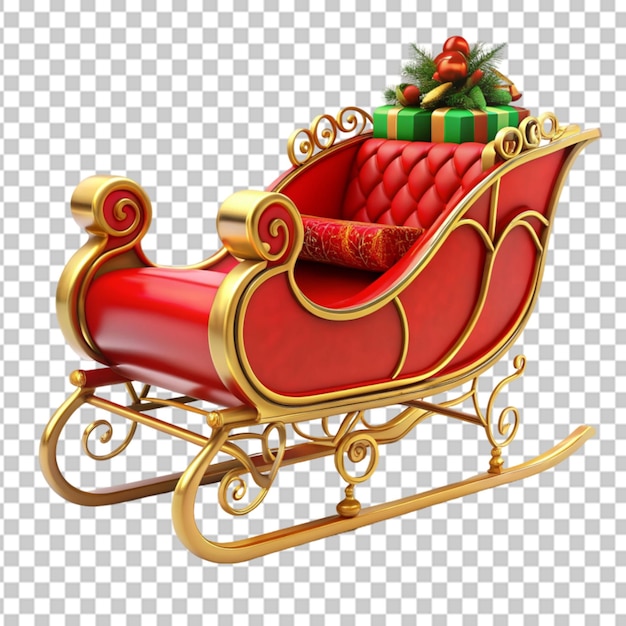 PSD santa s sleigh transparent background