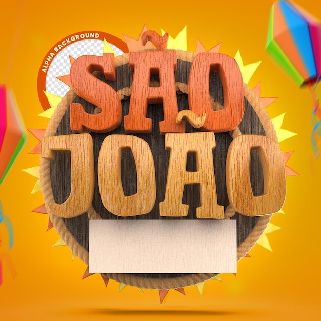 SAO JOAO 3D SEAL FOR FESTIVAL JUNINA COMMEMORATION BANDEIROLAS ARRAIA