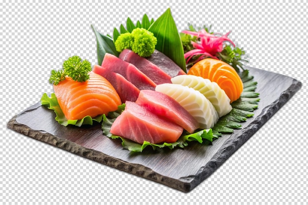 PSD sashimi black stone transparent background 3