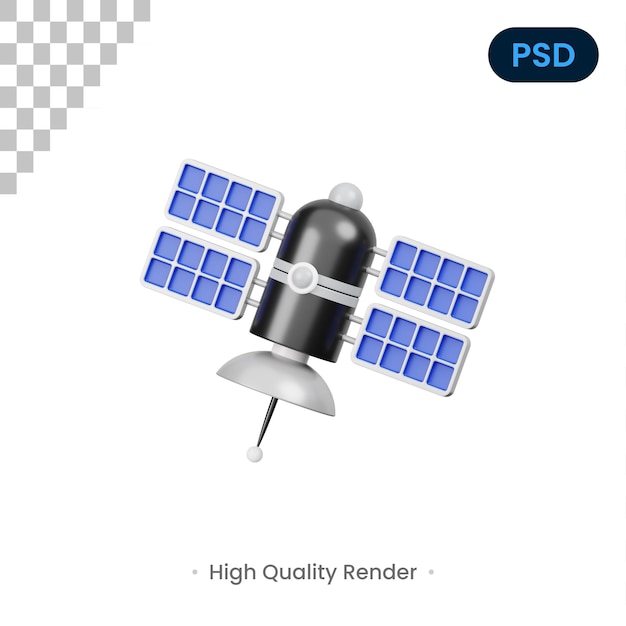 Satelite 3D Icon Premium Psd