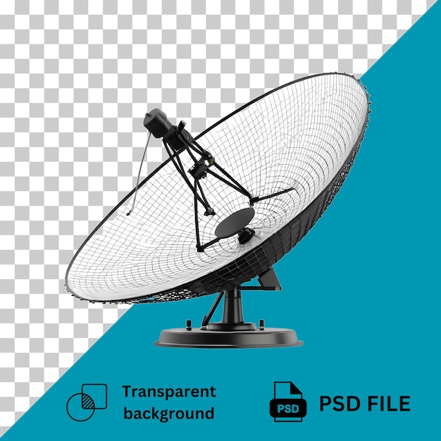 PSD satellite dish isolated on transparent background