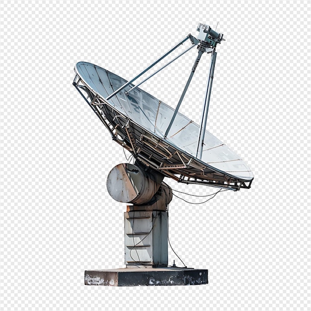 PSD satellite dish on isolated transparent background