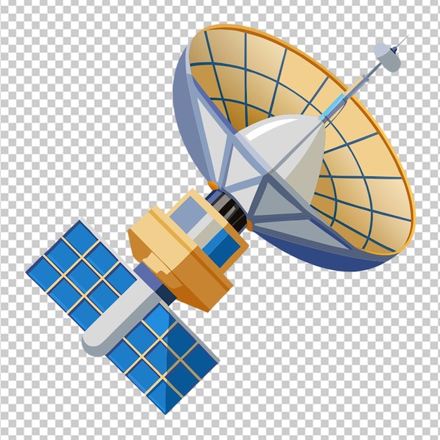 PSD satellite on transparent background