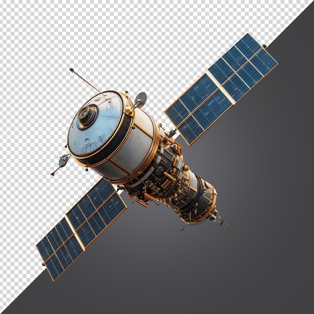 a satellite with the name of the company on it