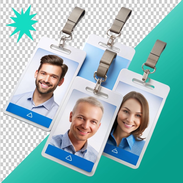 satrap employee cards on transparent background