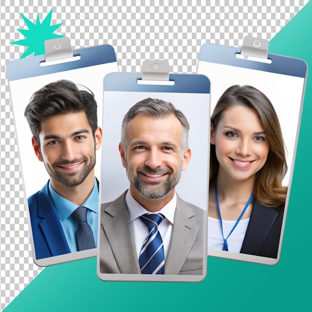 satrap employee cards on transparent background