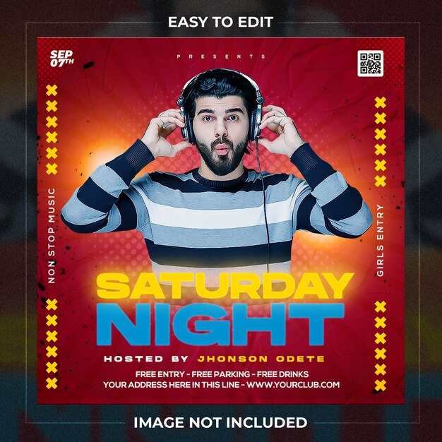 Saturday Party Template