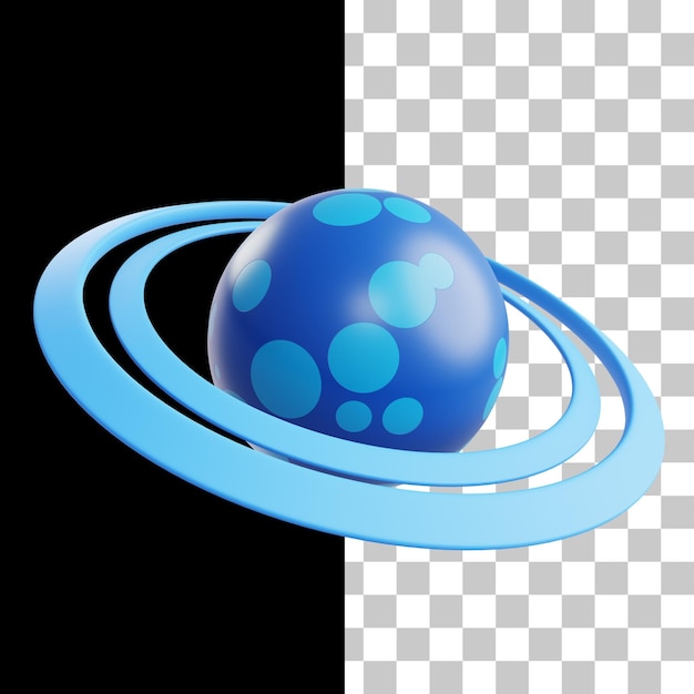 Saturn Planet 3D Icon