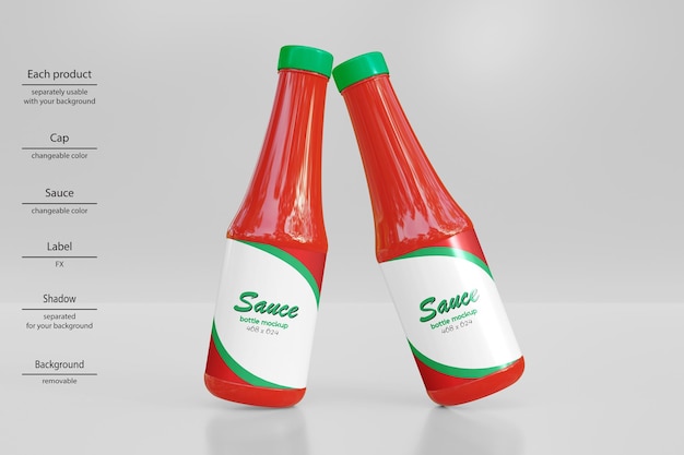 Sauce bottle mockup