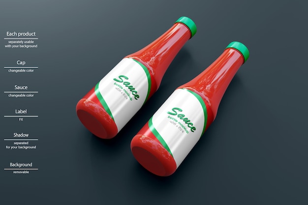 Sauce bottle mockup