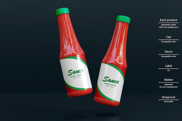 Sauce bottle mockup