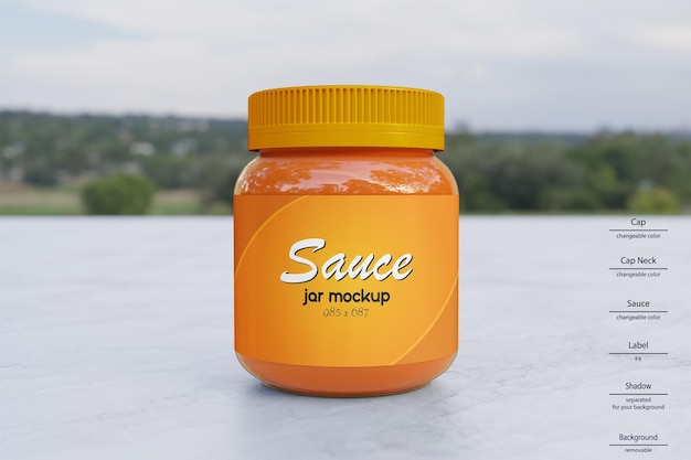 Sauce jar mockup