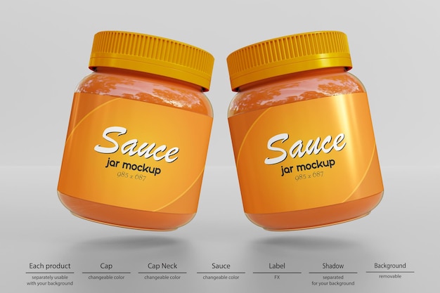 Sauce jar mockup