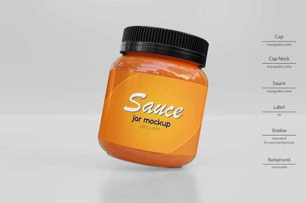 Sauce jar mockup