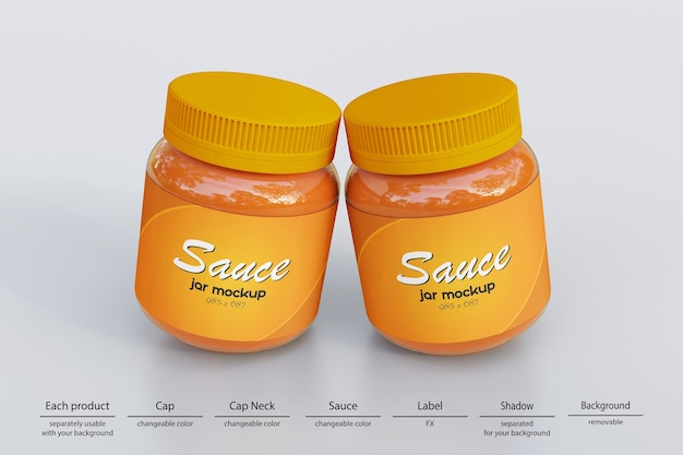 Sauce jar mockup