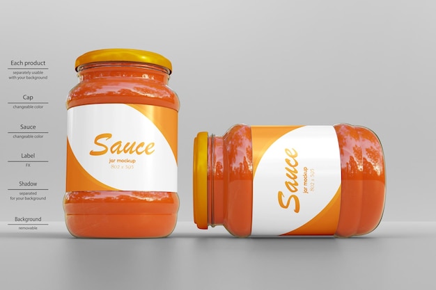 Sauce jar mockup