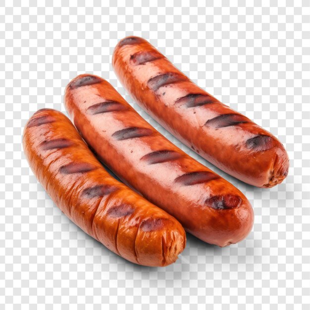 PSD sausage on transparency background psd