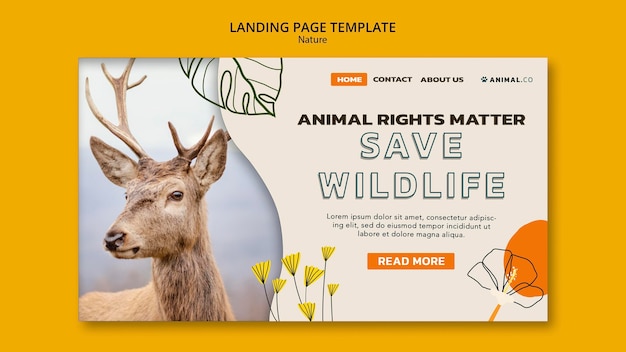 Save animals landing page