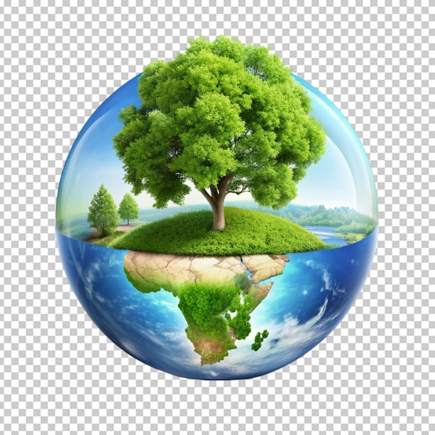 PSD save the earth png illustration