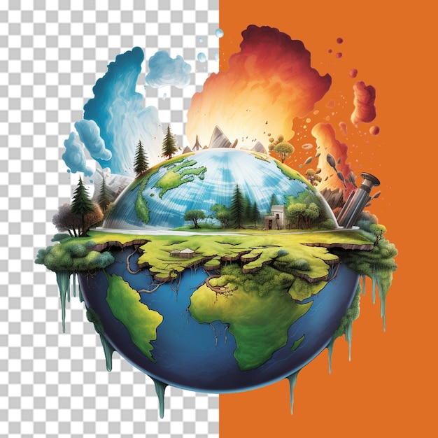 Save the earth png illustration