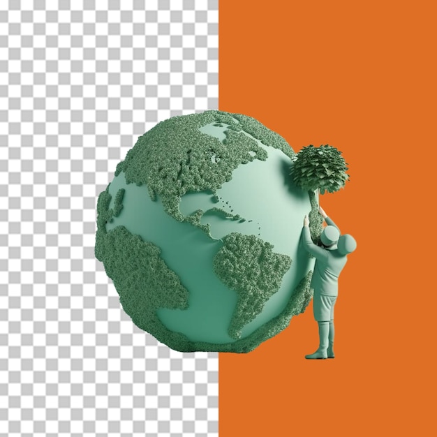 Save the earth png illustration