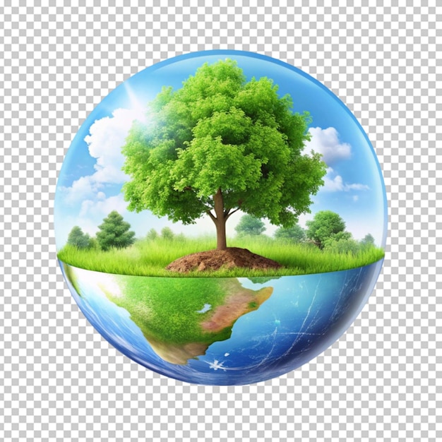 PSD save the earth png illustration