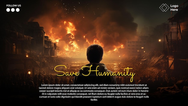 Save Humanity Poster Flyer