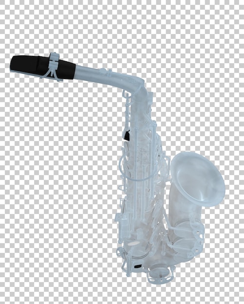 Saxophone isolated on transparent background 3d rendering illustration