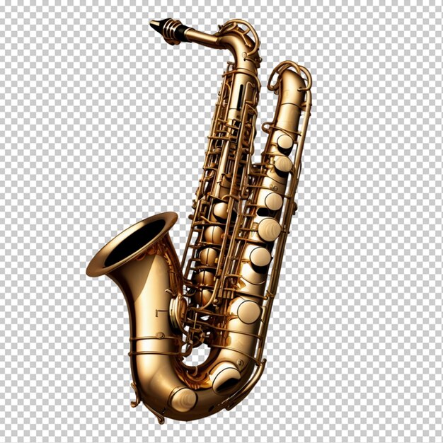 Saxophone isolated on transparent background