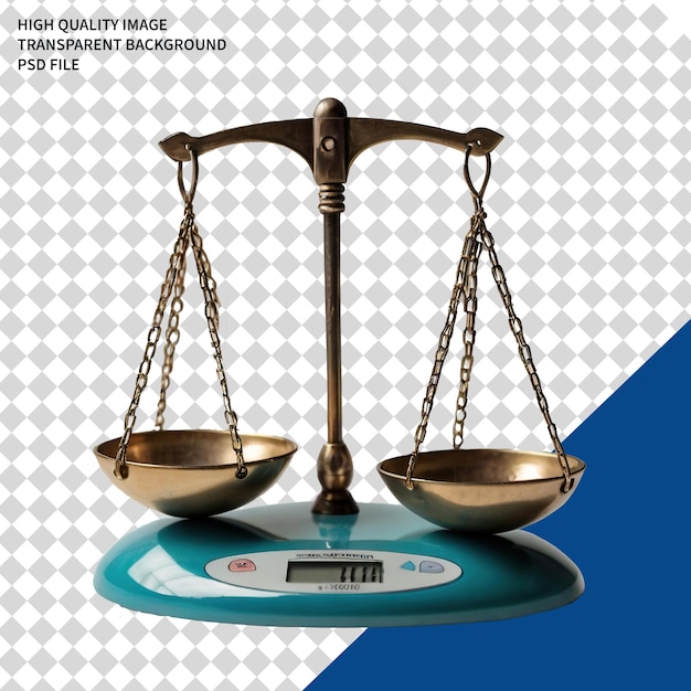 scales justice PSD isolated on transparent background