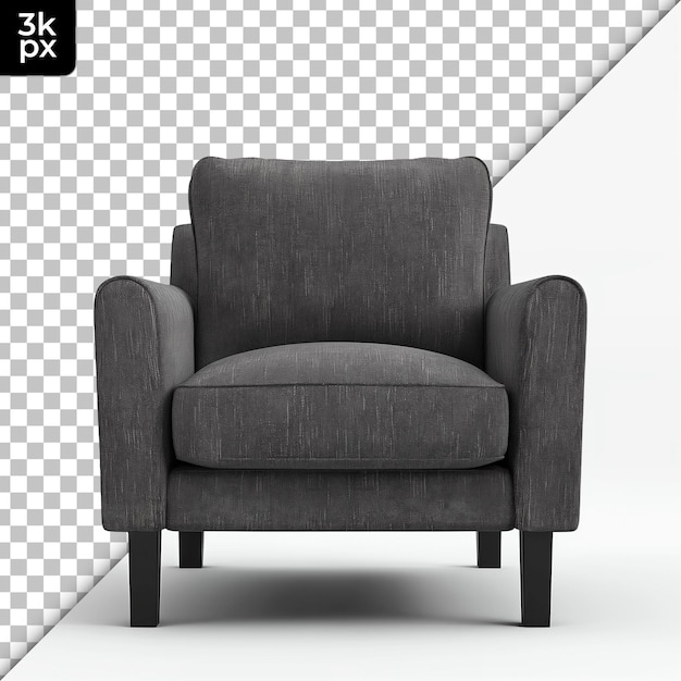 Scandinavian Armchair Isolated on Transparent Background