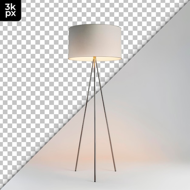 Scandinavian Floor Lamp Isolated on Transparent Background