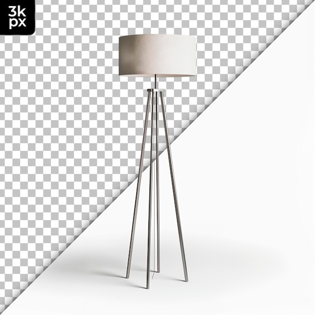 Scandinavian Floor Lamp Isolated on Transparent Background