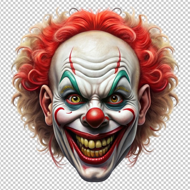 PSD scary clown face