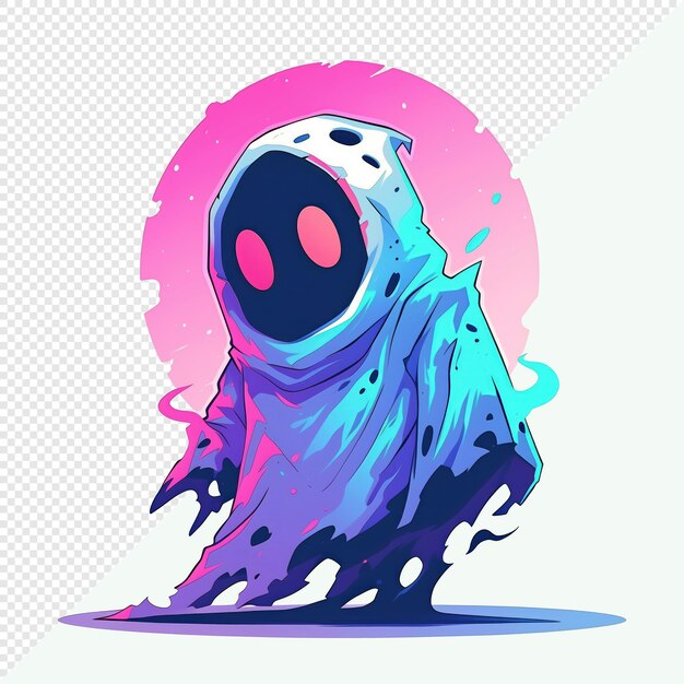 PSD scary flying ghost spirit character