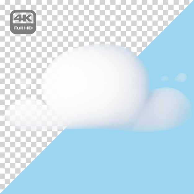 Scattered Mist Weather Icon 3D Cartoon