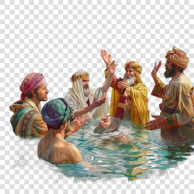 PSD scene of the epiphany religious christian illustration