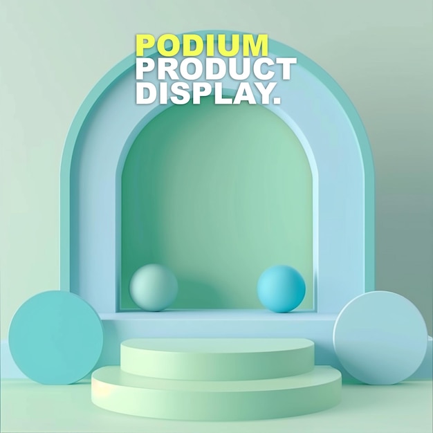 Scene podium stage display mockup for product presentation podium for product display showcase