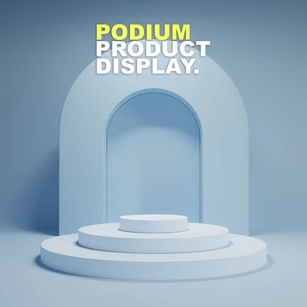 Scene podium stage display mockup for product presentation podium for product display showcase