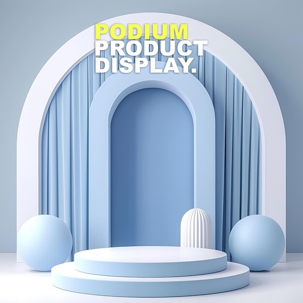 Scene podium stage display mockup for product presentation podium for product display showcase