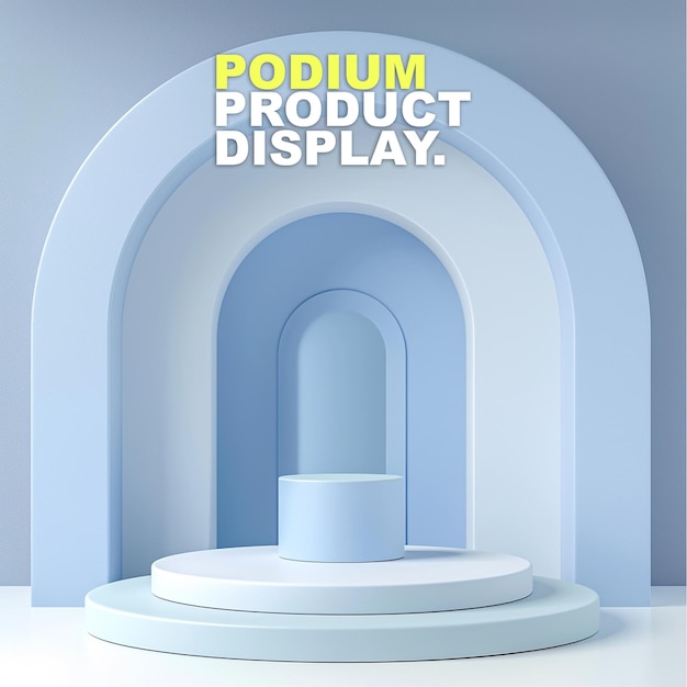 Scene podium stage display mockup for product presentation podium for product display showcase