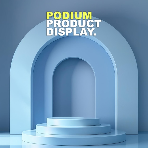 Scene podium stage display mockup for product presentation podium for product display showcase