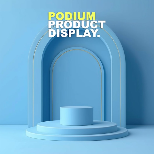 Scene podium stage display mockup for product presentation podium for product display showcase