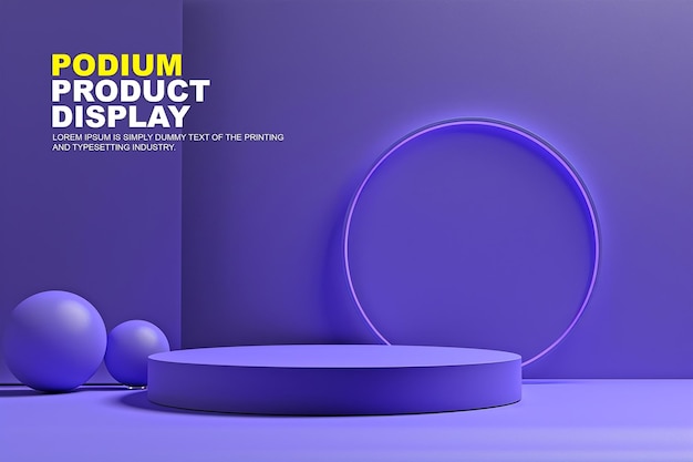 Scene podium stage display mockup for product presentation podium for product display showcase