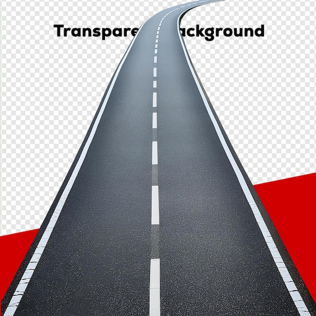 PSD scenic road to adventure transparent background png