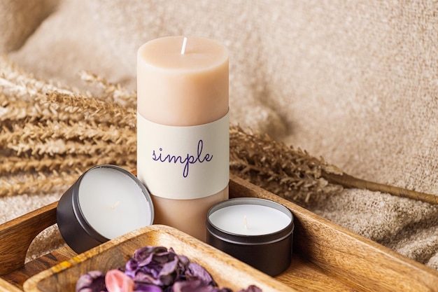 scented candle mockup