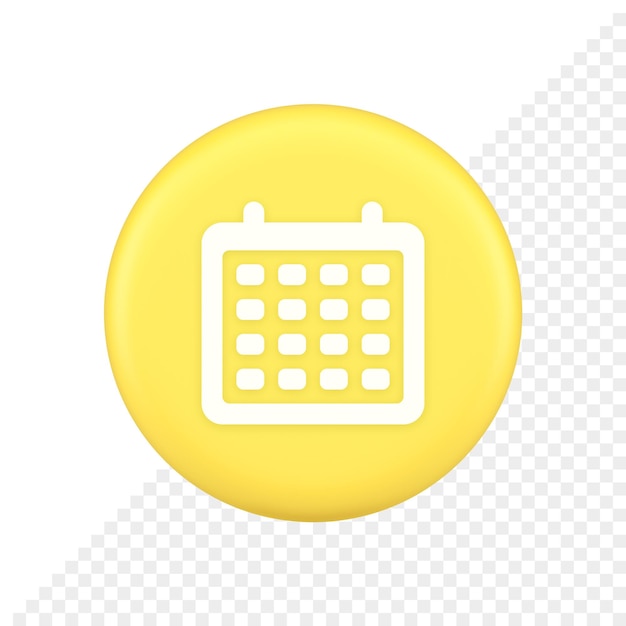 Schedule planner organizer button to do list agenda reminder service 3d application icon