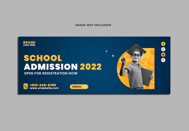 School Admission Open Facebook Timeline Cover Template