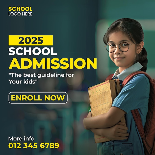 PSD school admission open social media post template